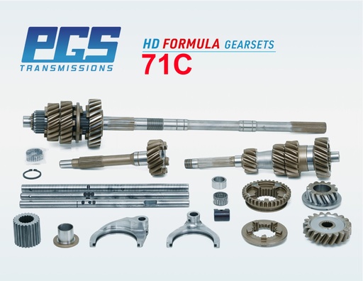 PGS Formula HD Dogbox 5-speed Gearset - Nissan 71C Transmission